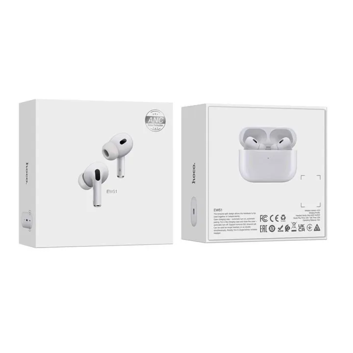 HOCO%20EW51%20TWS%20Wireless%20Airpods%20Pro%202nd%20Design%20ANC%20Bluetooth%20V5.3%20Earbuds%20Active%20Noise%20Cancellation%20Earphone%20For%20Samsung%20OPPO%20Vivo%20Realme%20OnePlus%20Xiaomi%20-%20Image%204