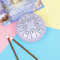 Steel Tongue Drum 8 Notes 5 Inches Handpan Drums Percussion Instrument With Gig Bag Music Book Mallets. 