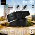 Zays Full-Grain Leather Belt For Men – Anti-Crack, Hand-Stitched, Cut-to-Fit with Luxury Box. 