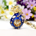 rhinestone small guitar car keychain female Korean version creative bag pendant metal key chain ring foreign trade gifts wholesale.