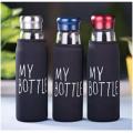 My Bottle Water Bottle With Aluminimum Cap/Glass water Bottle/Glass Bottle -550ml Blue,silver,red in stock.