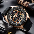 MEGIR Chronograph Men Sport Watch Fashion Silicone Army Military Watches Relogio Masculino Quartz Wrist Watch Clock Men 2056. 