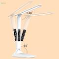 Table Lamp LED Desk Lamp with Clock Date Temperature Adjustable Eye Protection Touch Control Reading Lamp for Living Room Bedroom Study Home , Plug in. 