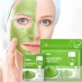 LAIKOU 5pcs Matcha Mud Face Mask Anti Wrinkle Night Facial Packs Skin Clean Dark Circle Moisturize Anti-Aging Skin Care.