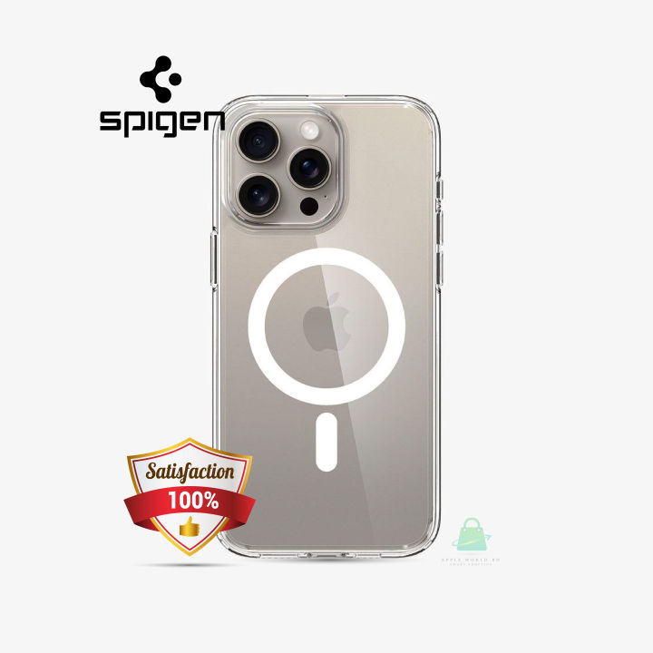 All New Spigen iPhone 15 Pro/15 Pro Max Transparent Ultra Hybrid (MagFit) Case