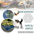 20pcs Pond Fish Protection Net Ponds Protective Cover UV-resistant Sink Plastic Floating Guard Pond Guard Fish Netting Hexagonal. 