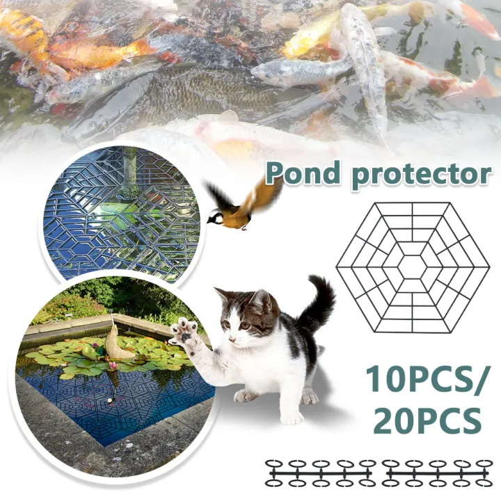 20pcs%20Pond%20Fish%20Protection%20Net%20Ponds%20Protective%20Cover%20UV-resistant%20Sink%20Plastic%20Floating%20Guard%20Pond%20Guard%20Fish%20Netting%20Hexagonal%20-%20Image%205