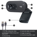 Logitech C505 HD Webcam - 720p HD External USB Camera for Desktop or Laptop with Long-Range Microphone, Compatible with PC or Mac - Grey. 