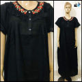 Embroidery Worked Maternity Maxi for Women Pure Cotton Free Size Short Sleeve. 