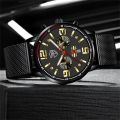 2022 Fashion Mens Sports Watches Men Luxury Stainless Steel Mesh Belt Quartz Wristwatch Male Casual Leather Watch Luminous Clock. 