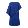 Formal Plus Size Dresses Womens Cape Sleeve Elegant Bodycon Church Dresses 2024 Sequins Chiffon Curve 4Xl 5Xl Dress Party Night.
