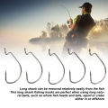 Fishing J Hooks, Long Shank Fishing Hooks Stainless Steel for Freshwater.