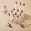 50 Pieces Small Mini Glass Jars Bottles with Cork Stoppers 5 Shapes Tiny Wishing Drifting Bottle Crafts DIY Projects. 