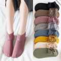 1 Pairs Velvet Warm Thick Casual Socks Low Tube Lace Hollow Anti-slip Sock Floor Socks Autumn Winter For Women Gifts. 