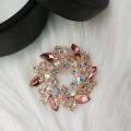 Stone & Metal Brooch /Hijab Pin/ Saree Pin for Women (Golden) (Imported) M-BRC-1104 - 1 Piece - Brooch - Brooch for Women - হিজাব পিন.