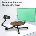 Rotating Camera Slider Camera Spin Platform Aluminum Alloy Wood 360 Degree Panoramic for Commercial Video. 