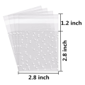 1000 Pcs Self Adhesive Candy Bag Cookie Bags Self-Adhesive Sealing Polka Dot Clear Bags Plastic Bag for Cookie.