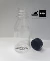 Pharma Oil Bottle 50 Piece Combo 100ML Transparent Plastic Black Cap. 