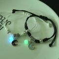 2PC/Set Fashion Luminous Cat Heart Couple Bracelet Women Men Lovers Adjustable Rope Matching Friend Party Jewelry Wrist Gift Hot Sales. 