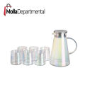 6pcs cup 1 pcs jug BOROSILICATE TUMBLER AND PITCHER SET, 6 PCS, GPH28-L7HC, 1900/320 ML. 