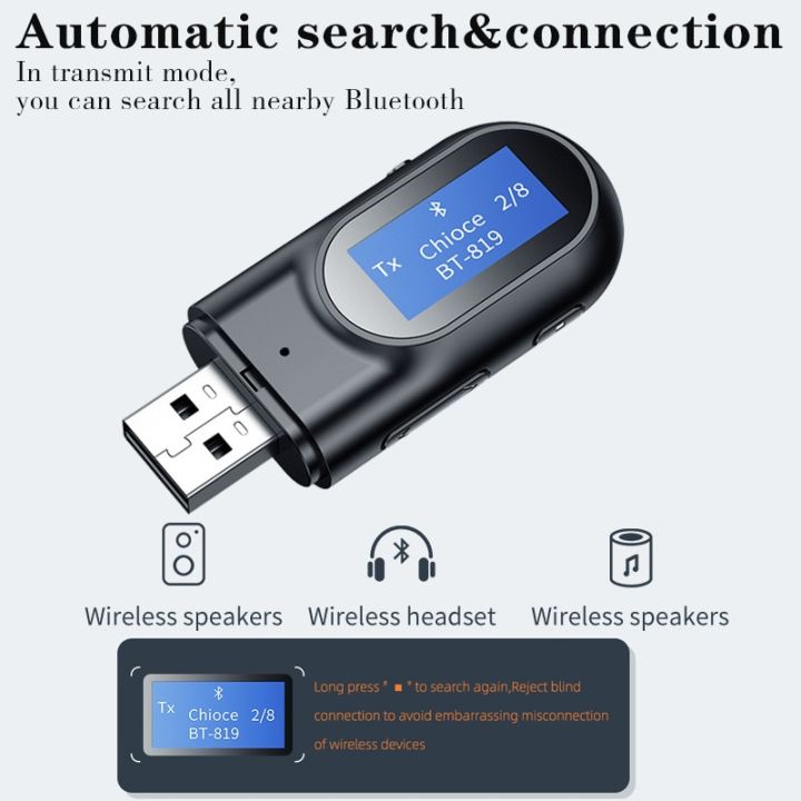 Bluetooth%205.0%20Receiver%20Transmitter%20Audio%20Adapter%20LCD%20Display%203.5mm%20Aux%20Wireless%20Stereo%20Music%20Adapter%20For%20TV%20PC%20Car%20Speaker%20-%20Image%206