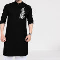 Yellow Cotton Exclusive Long Sleeve Punjabi for Men - A Bright and Stylish Addition to Your Punjabi Collection.