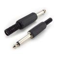 6.5mm 2 Pole Mono Amplifier Plug 6.5 Microphone jack plug-in Audio Connector for KTV 2Ps. 