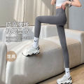 Shark pants women wear spring and autumn thin colorful high-waisted herringbone belly and hip lift, cross-waist yoga Barbie leggings. 