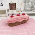 Exquisite Cherry Cake Pen Bag Themed Design Cute Large Capacity Pencil Pouch Plush Pen Bag for Student Supplies School Essentials Gift Item Storage Art Supplies Carrier.