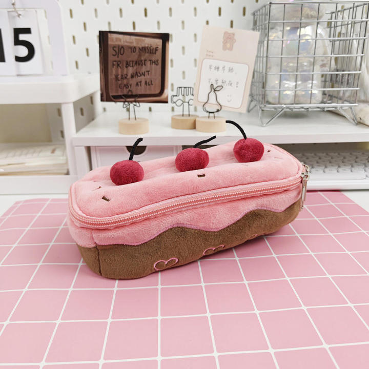 Exquisite%20Cherry%20Cake%20Pen%20Bag%20Themed%20Design%20Cute%20Large%20Capacity%20Pencil%20Pouch%20Plush%20Pen%20Bag%20for%20Student%20Supplies%20School%20Essentials%20Gift%20Item%20Storage%20Art%20Supplies%20Carrier%20-%20Image%205