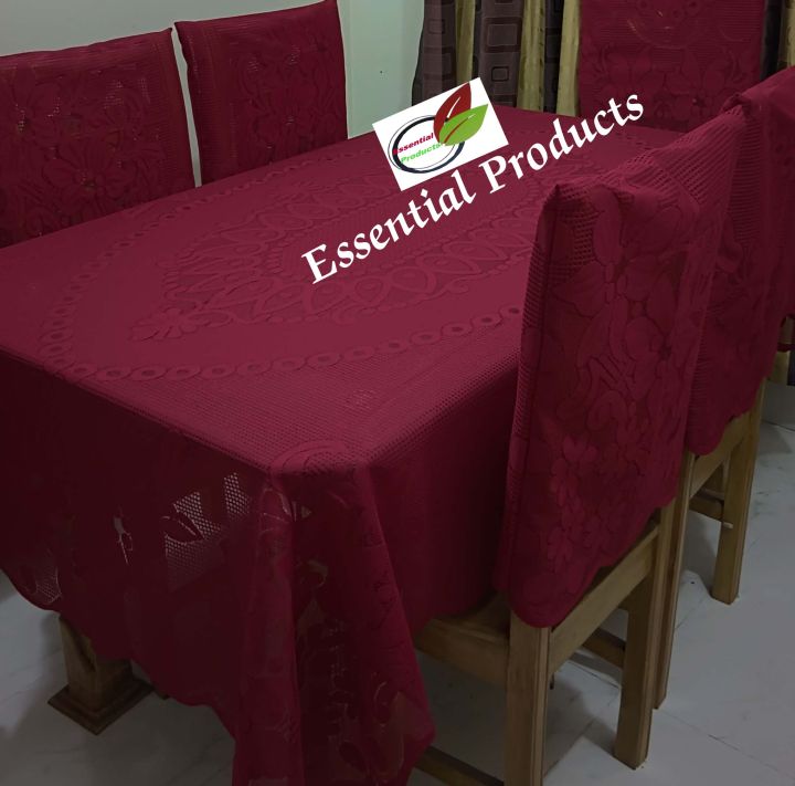Net fabric table cloth and Six Piece Chair cover