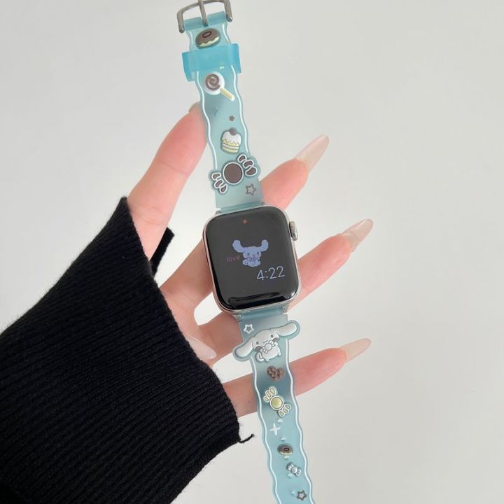 New%20Kawaii%20Sanrio%20Cartoon%20Hello%20Kitty%20Apple%20Watch%20Strap%20Cute%20My%20Melody%20Kuromi%203D%20Print%20IWatch%20Full%20Range%20Replacement%20Girl%20Gifts%20-%20Image%207