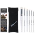 Giorgione 6-Piece Dry Paint Brush Set Handmade Model Wooden Handle with Wool Hair for Garage Kit Ceramic. 
