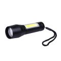 TechLimb Rechargeable LED Zoom Flashlight XPE+COB Torch Light with Telescopic Zoom | 4 Modes USB Charging Powerful Pocket Mini Torch for Home, Camping, Outdoor & Emergency | High Power Aluminum Alloy Water Resistant Shockproof Portable Handheld Light.