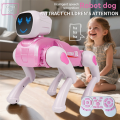 Mechanical Dog RC Robot 2.4G Intelligent Voice Dialogue Cute Expression Light APP Remote Control Programmable.