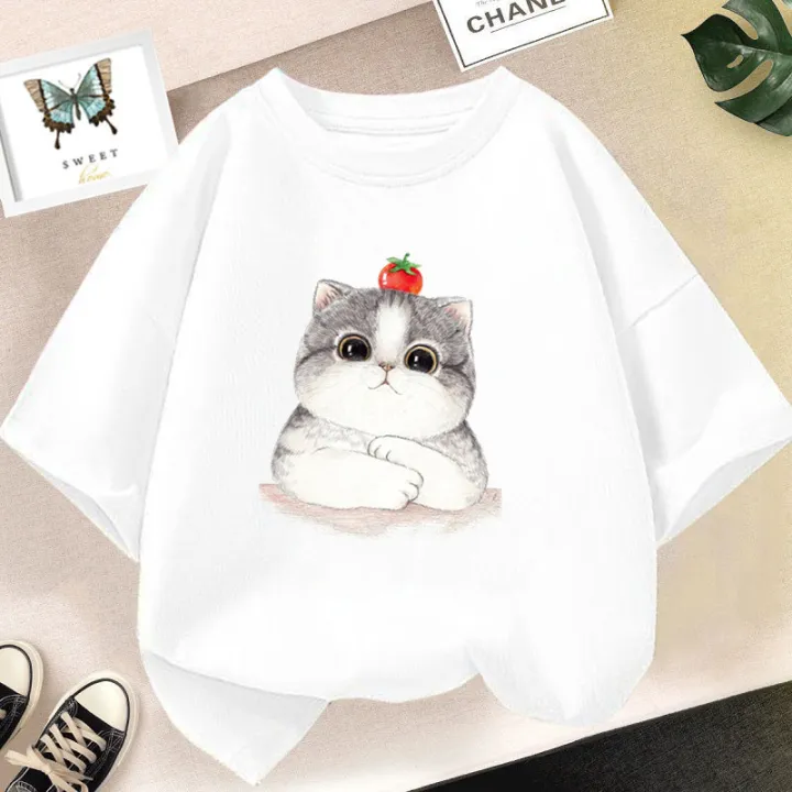 Girls%20Cotton%20Cute%20Cat/dog%20Graphic%20T%20shirt%20Summer%20Fashion%20Vintage%20Personality%20Kawaii%20Purple%20clothes%20Short%20Sleeve%20Tops%20-%20Image%207