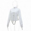 White Asylum Straight Jacket Costume S/M L/XL BODY HARNESS Restraint Armbinder.