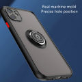 Lenuo Anti-fall Fashion Protective Phone Case For Apple iPhone 12 Mini Casing Multifunction Car Magnetic Shockproof With Ring Stand Back Cover. 