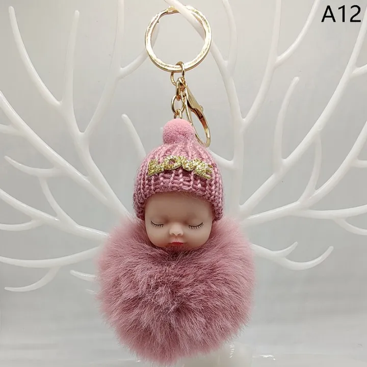 Pompom%20Sleeping%20Baby%20Keychain%20Cute%20Fluffy%20Plush%20Doll%20Keychains%20Women%20Girl%20Bags%20Keyrings%20Cars%20Key%20Ring%20Key%20Chain%20Dropshipping%20-%20Image%207