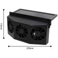 Solar Powered Car Ventilator,Solar Car Front/Rear Window Fan Exhaust Fan,Car Radiator,Eliminate Peculiar Smell White.