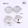 UNNAIER 1/pic geometric round photo frame necklace pendant titanium steel stainless steel metal handmade diy accessories jewelry.