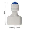 2 Piece Premier Quality Water Filtration System 1/2 "to x 3/8" Thread Push Fit Elbow.