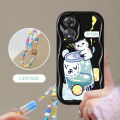 VRQR Handmade Bracelet Phone Case For Xiaomi Redmi 13C Back Cover Wavy Cute Cat Pattern cover. 