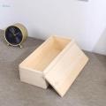 Unfinished Wooden Box Wooden Boxes for Crafts Unpainted Rectangular Empty Wood Case with Slide Lid. 
