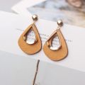 Orange Color Women Dangle Earrings Korean New Drop Earrings for Girls Hollow Geometric Daisy Summer Vacation Ear Jewelry. 