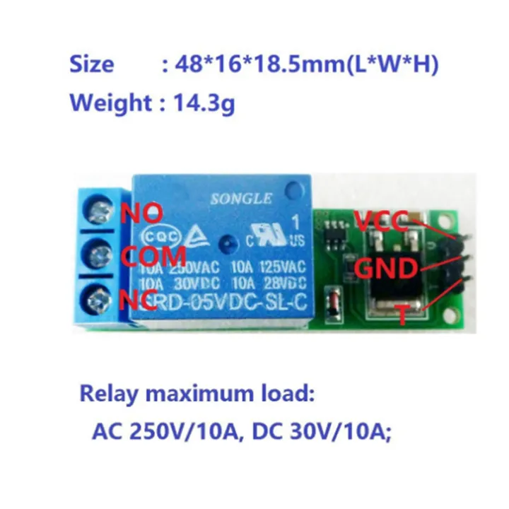 10Pcs%206-24V%20Flip-Flop%20Latch%20Relay%20Bistable%20Self-Locking%20Low%20Pulse%20Trigger%20Module%20-%20Image%204