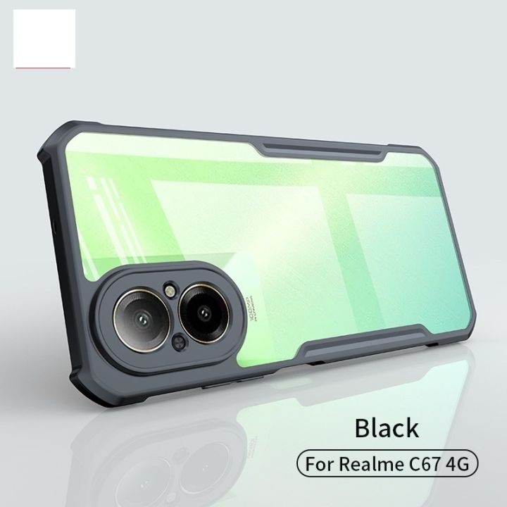 For Realme C67 4G Case Edge-Reinforced Shockproof Hard Transparent Phone Cover