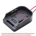 Oein Battery Adapters For Makita Bosch 18V Power Connector Adapter Dock Holder With 14 Awg Wires Connectors Power Black. 