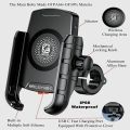 Waterproof Motorcycle Phone Holder QC3.0 USB-C Qi Wireless Charger Mount Phone Stand Mirror USB Charger 360 Support for Moto. 