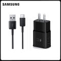 Samsung Travel Charger Adapter Original 15W Fast Wall Chargers USB C Adapter With 2A Type C Cable For S22 S21 S20 Ultra S10 S9 S8 Note10 9【COD】.